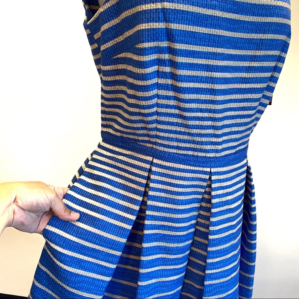 Taylor Striped Wide Pleat Tank Dress with Pockets - Picture 8 of 10